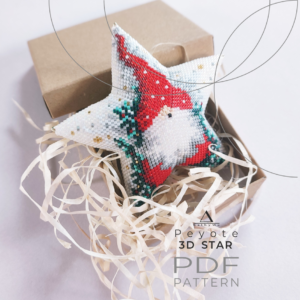Peyote Star Pattern, Christmas Decoration, Seed Bead Pattern