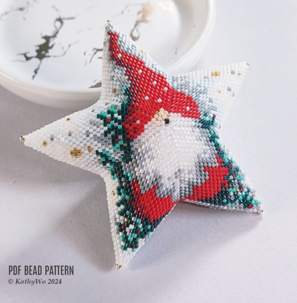Peyote Star Pattern, Bead Pattern, Christmas Decor, Christmas Star
