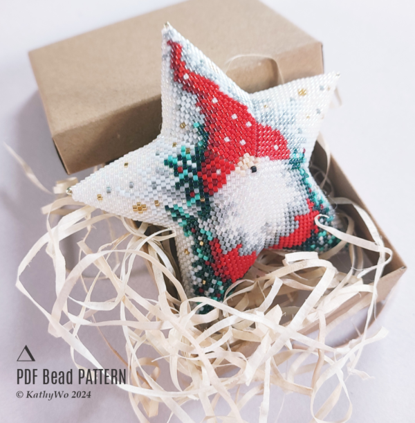 Peyote Star Pattern, Bead Pattern, Christmas Decor, Christmas Star