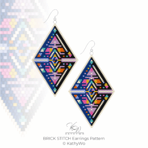 Brick Stitch earrings pattern by KathyWo