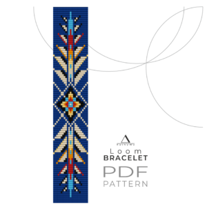 Native American Bracelet Pattern, Loom Stitch, Seed Bead Pattern