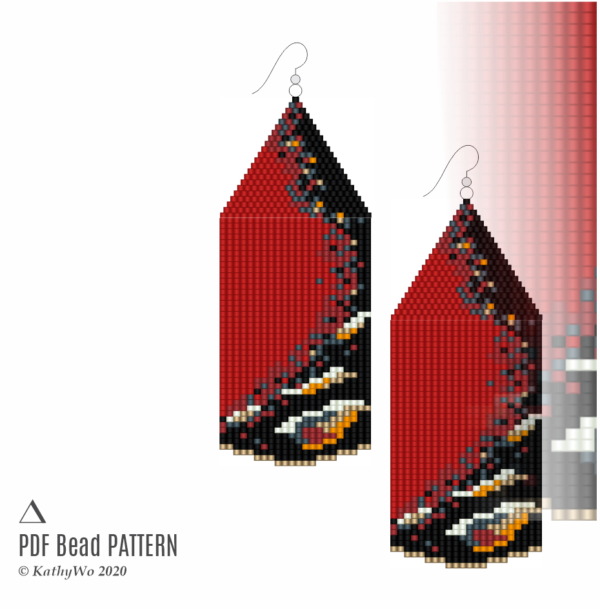 Brick Stitch Earring Pattern, Seed Bead Earrings, Earring Pattern, KathyWo