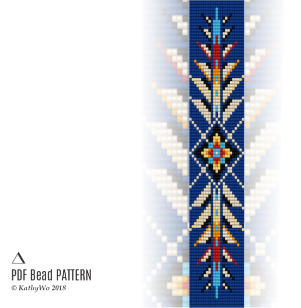 Loom Pattern, Bracelet Pattern, Loom Bracelet, Native American, Seed Bead Bracelet, KathyWo