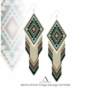 Dangle Earring, Native American Earrings, Earring Pattern, KathyWo