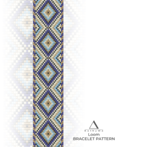 Loom Bracelet Pattern, Miyuki Delica Beadwork Design By KathyWo