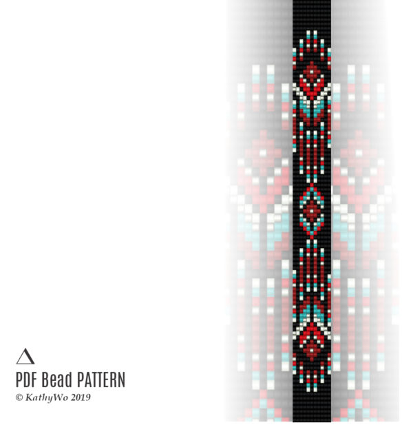 Loom Pattern, Bracelet Pattern, Loom Bracelet, Native American, Seed Bead Bracelet, KathyWo