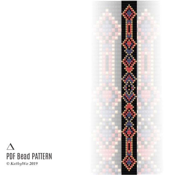 Loom Bracelet Pattern, Elegant Bracelet, Loom Pattern, KathyWo,