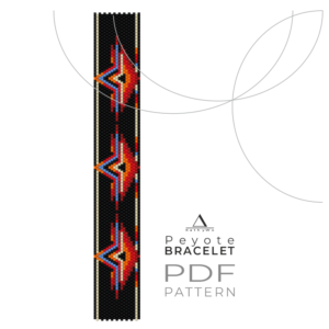 Peyote Bracelet Pattern inspired by Native American Style