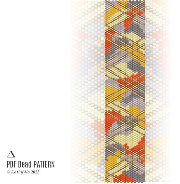 Peyote Pattern, Peyote Bracelet, Bracelet Pattern, KathyWo