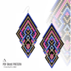 Brick Stitch Earring Pattern, Miyuki Pattern, DIY Earrings,