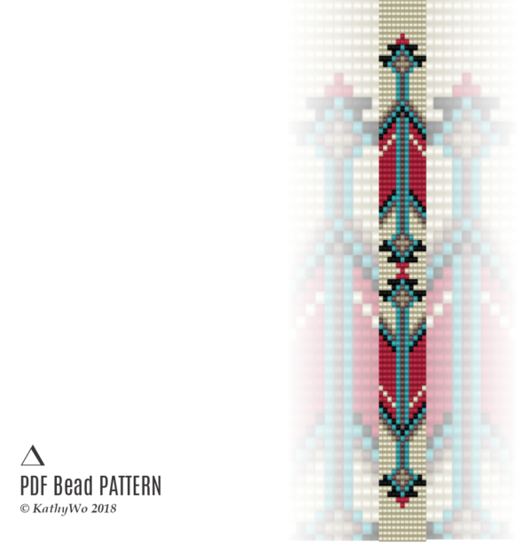 Loom Pattern, Bracelet Pattern, Loom Bracelet, Native American, Seed Bead Bracelet, KathyWo