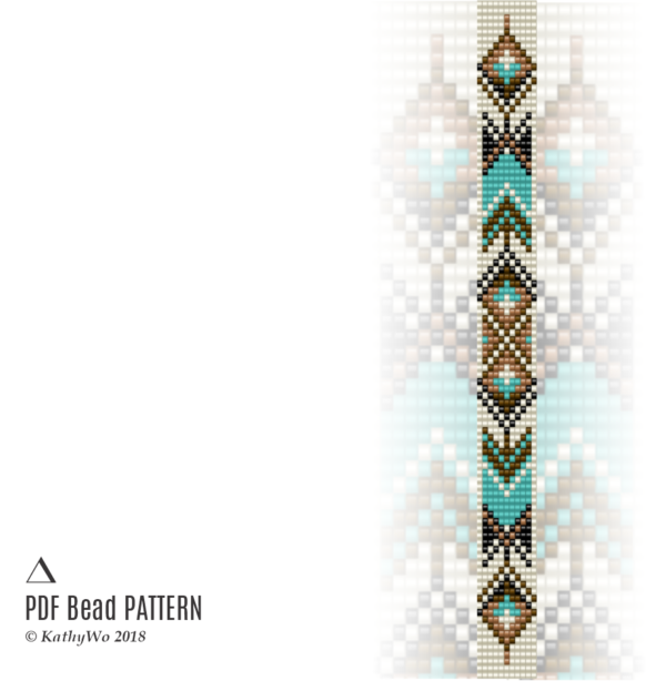 Loom Pattern, Bracelet Pattern, Loom Bracelet, Native American, Seed Bead Bracelet, KathyWo