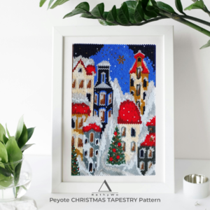 Christmas Tapestry Bead Pattern, Peyote Tapestry, KathyWo