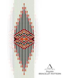 Peyote Bracelet Pattern, Native American, DIY Seed Bead Pattern, Miyuki Jewelry