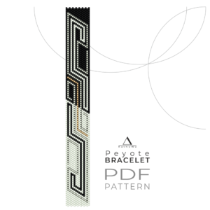 Peyote Bracelet Pattern, Seed Bead Pattern, Design by KathyWo