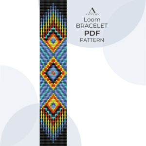 Loom Bracelet Pattern, Native American, Miyuki Delica Pattern
