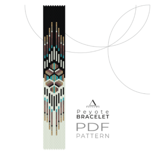 Peyote Bracelet Pattern, Native American Beading, Design by KathyWo