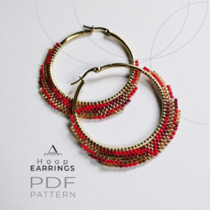 Hoop Earring Pattern, Seed bead Pattern by KathyWo