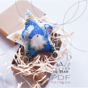 Peyote Star Pattern, Christmas Star, DIY Christmas Decoration