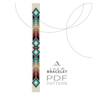 Native American Loom Bracelet Pattern, Design by KathyWo