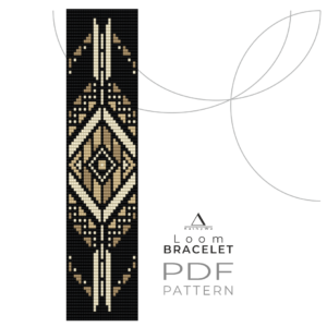 Ethnic Loom Bracelet Pattern, Seed Bead Bracelet