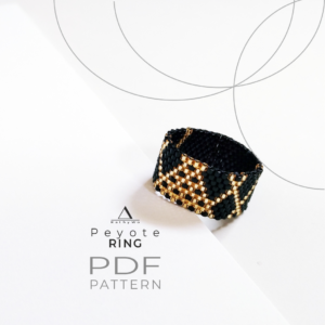 Peyote Ring Pattern, Seed Bead Ring