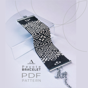 Peyote Bracelet Pattern, Huichol Jewelry, Seed Bead Pattern