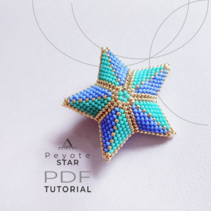Peyote Star Tutorial, 3D Star Instruction, Step-by-Step, Warped Square Tutorial