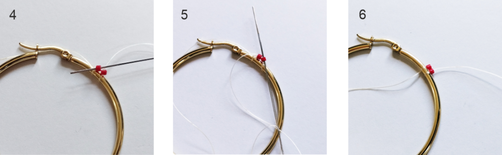 002 How to make Seed Bead Hoop Earrings